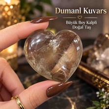 Best Bioenerji Taş Terapi Dumanlı Kuvars Mega Büyük Boy Kalp – Gösterişli Doğal Taş