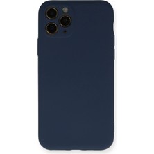 Edntrend Newface Iphone 11 Pro Kılıf Nano Içi Kadife Silikon - Lacivert