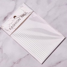 Trendexa Gümüş Şerit Tırnak Sticker Etiketi, Nail Art