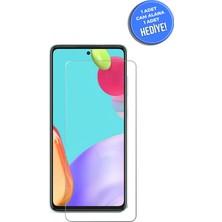 Emybox Galaxy A52 / A51 Uyumlu Temperli Şeffaf Kenarlı Ekran Koruyucu Kırılmaz Telefon Camı