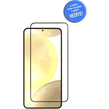 Emybox Galaxy S24 Uyumlu Temperli Şeffaf Kenarlı Ekran Koruyucu Kırılmaz Telefon Camı