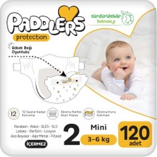 Trendexa Protection Bebek Bezi 2 Numara Mini (3-6 Kg) 120 Adet – 2'li Jumbo Set, Maksimum Koruma