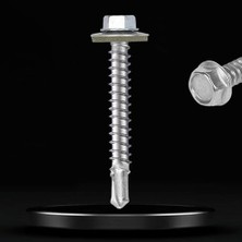 Trendexa BADEM10 5.5X50 mm 100 Adet Akıllı Metal Trapez Çatı Vidası Paket Matkap Uçlu Sac Vida Çatı Panel Ağaç Vidası