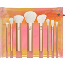 Trendexa Wanderer Makyaj Fırçası Seti, Yumuşak Kıllar, Fondöten, Pudra, Göz Farı, Allık, Bronzlaştırıcı ve Kapatıcı Için, 9 Parçalı Set