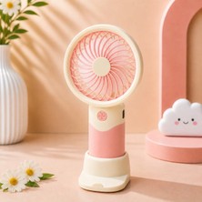 St. Morritz Sevimli Masaüstü Mini Fan USB Şarjlı Taşınabilir Sessiz Kawaii Tasarım El Fanı
