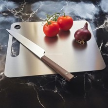 St. Morritz Paslanmaz Çelik Premium Kesme Panosu - 304 Numara Çelik Hijyenik ve Dayanıklı