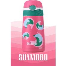 Shamobo Yeni Seri 350ML Yumuşak Silikon Pipetli Kilitlenebilir Kapaklı Mini Kulplu 16X7CM Ölçülü Çok Katmanlı Paslanmaz Çelik Çocuk Okul Termos Suluğu Matarası 6 Saat Sıcak ve Soğuk Bpa Yok Koku Yok