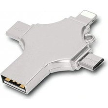 Pileli Store Otg 4in1 Cep Telefonu Çok Fonksiyonlu USB Flash Bellek 64 GB Type-C, Micro Sd ve Kart Okuyucu