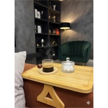 St. Morritz Bambu Kolçak Tepsisi ( 33 x 23) Katlanabilir Koltuk Tepsisi Doğal Ahşap Koltuk Organizer