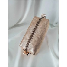 St. Morritz Hakiki Deri El Yapımı Makyaj Çantası ve Seyahat Çantası 20X10X6 cm