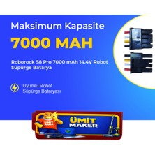 Ümit Maker Roborock S8 Pro 7000 Mah 14.4V Robot Süpürge Batarya