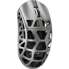 Trendexa R3 Magnezyum Alaşımlı Kablosuz Gaming Mouse – 46G Ultra Hafif, Pixart PAW3395 Sensör, 8k Tepki Hızı, Bt/2.4g/kablolu Üçlü Mod, 26000 Dpı, Windows/xbox/ps Uyumlu - Silver Grey