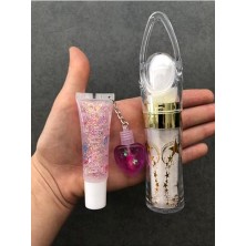 Trendexa Kalpli Dudak Parlatıcısı ve Vücut Simi Seti Lip Gloss Lip Balm Lip Oil Shiny