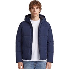 Jack & Jones Jack Jones Jjgalaxy Puffer Jacket Erkek Outdoor Montu 12303930-SKY-CAPTAIN Lacivert