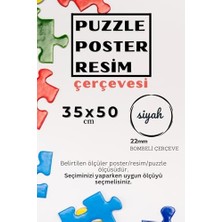 Trendexa Çerçeve; 22LIK Kahverengi Puzzle Poster Resim Çerçevesi Pvcli Postersiz Resimsiz (Siyah, 35X50)