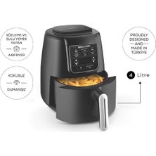 St. Morritz Air Pro Cook 3 In 1 Xl Ev Yemeği, Közleme, Sulu Yemek Tencereli Airfryer Black Shine 4 Kişilik