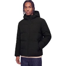 Jack & Jones Jack Jones Jjebecks Puffer Sn Erkek Günlük Mont 12298858-BLACK Siyah