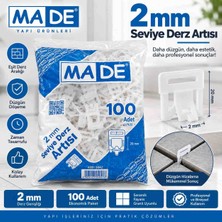 Made 2 mm Seviye Derz Artısı 100 Adet – Seramik, Fayans ve Granit Hizalama Aparatı