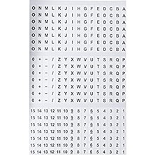Trendexa 42-028 A-Z, 0-15 ve Semboller Cep Paketi Tel Işaretleyiciler