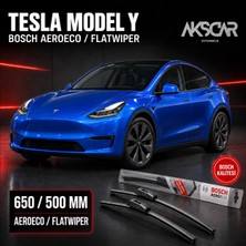 Akscar Tesla Model Y Bosch Aeroeco Flatwiper Ön Silecek Takımı 650/500 mm