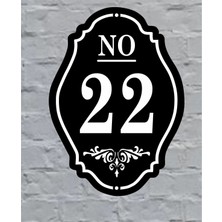 St. Morritz Site- Apartman- Kapı - Villa - Duvar Numarası 25X18CM Dış Mekan Numara 22 No 22