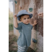 Dodo's Baby Mavi Müslin Bebek & Çocuk Bucket Şapka