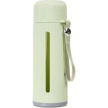 Trendexa 500 ml Yeşil Cam Suluk, Şeffaf Pencereli, Yumuşak Renkli, Bpa Içermez