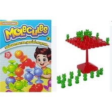 Bengi Store Kutulu Eğitici Akıl Oyunları Seti Frog Kurbağa Denge Oyunu ve 25 Parça Vantuzlu Molekül Oyunu Ikili Set