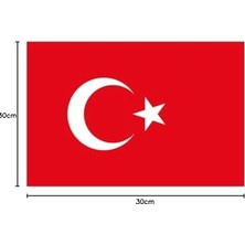 Trendexa Mashotrend 1 Adet 20 x 30 Raşel Sopalı Ayyıldız Bayrak - Türk Bayrağı