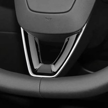 Trendexa Tesla Model Y Juniper/standart 2025+ Uyumlu Direksiyon Alt U-Şekilli Dekoratif Çerçeve, Abs Plastik, Piano Black