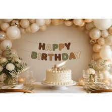 My Paper Craft Retro Kahve Happy Birthday Banner