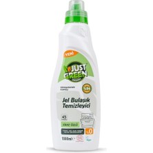 Trendexa Just Green Organic Bulaşık Makinesi Jeli; Sirke Özlü Bitkisel Bazlı Bulaşık Makinesi Deterjanı, Hipoalerjenik, Vegan, Ecocert Sertifikalı, 45 Yıkama, 1000 ml
