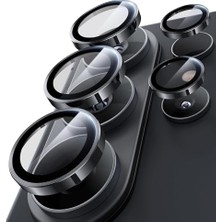 Trendexa Samsung Galaxy S26 Ultra ile Uyumlu Safir Kamera Lens Koruyucu; Parmak Izi Bırakmayan, Hd Şeffaf, Çizilmeye Dayanıklı Temperli Cam Lens Koruma (Siyah, Galaxy S26 Ultra)
