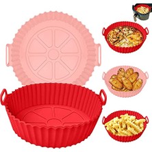 Trendexa Airfryer Silikon Pişirme Kabı; Hava Fritözü Kalıbı Air Fryer Aksesuar Pişirme Kabı, Tüm Airfryer'lara Uyumlu