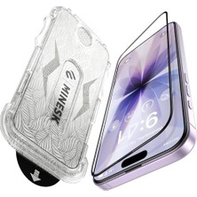 Trendexa iPhone 17 ve 16 Pro Uyumlu Hd Ekran Koruyucu Cam; Hizalama Aparatlı, Toz Bırakmayan ve Darbe Korumalı
