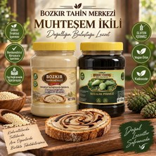 Hakbur Bozkır Yöresel Bozkır Tahin Merkezi Taş Değirmen Beyaz Tahin 935GR - Geleneksel Kozalak Pekmezi 950 gr