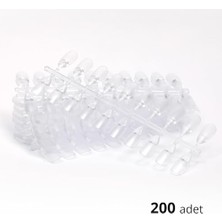 Trendexa Şeffaf Badem Tips Tırnak Formu, 200'LÜ Kartela