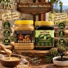 Hakbur Bozkır Yöresel Bozkır Tahin Merkezi Yerli Altın Susam Kavrulmus Tahin 935GR- Geleneksel Kozalak Pekmezi 950GR