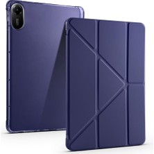 Trendexa Kılıf, Xiaomi ile Uyumlu Redmi Pad 2 Tri Folding Kalem Bölmeli Standlı Kılıf Lacivert