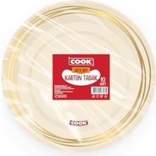 Trendexa Karton Tabak, Orta Boy, 19 Cm, 10 Adet, Tek Kullanımlık