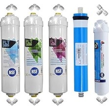 Trendexa Filtre, Nsf Onaylı Flt Serisi 5'li Seti Vontron 80 Gpd Membranlı