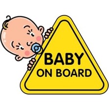 Trendexa Baby On Board Arabada Bebek Var Sticker Etiketi Md1, Renkli, EYMSS300
