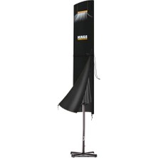 Trendexa Bahçe Şemsiye Kılıfı, Parasol Konsol Şemsiyesi Brandası, Su Geçirmez, Hava Koşullarına Dayanıklı Koruma Örtüsü 175 x 32/37 cm Siyah