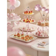 Partyora Pembe Kristal Taşlı Lüks Kürdan (20'li Paket)