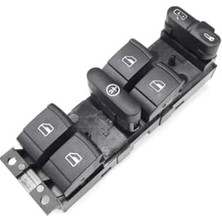 Trendexa Seat Leon 1 2000-2005 ile Uyumlu 1J4959857D Sol Ön Kapı Dörtlü Cam Düğmesi