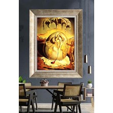 Tablore Salvador Dali Geopoliticus Child Çerçeveli Kanvas Tablo Sürrealist Duvar Dekoru
