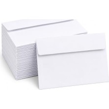 Trendexa 16 x 11 cm Kendinden Yapışkanlı Beyaz Mektup Zarfı, 100 Adet