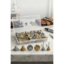 Trendexa Masterworks 60 Parça Gravür Tel Fırça Seti | 3 mm Şaft, Pirinç & Çelik 723012