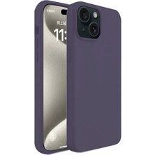 Akıllı Bayi Apple iPhone 15 Kılıf First Silikon - Mürdüm