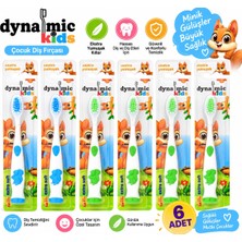 Dynamic Kids 6’lı Çocuk Diş Fırçası Seti – Ekstra Yumuşak Kıllı, Hassas Diş ve Diş Etleri Için Extra Soft Günlük Bakım